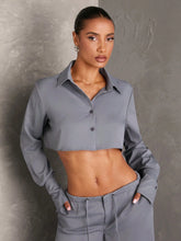 BAE Women's Button Cuffed Long Sleeve Cropped Fashionable Elegant And Classy Blouse